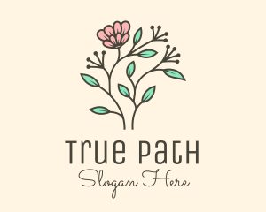 Feminine Flower Plant logo design