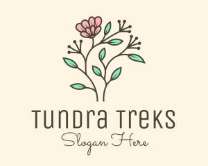 Feminine Flower Plant logo design