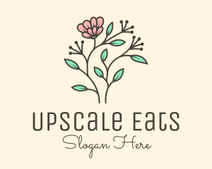 Feminine Flower Plant logo design