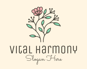 Feminine Flower Plant logo design