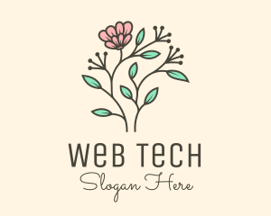 Feminine Flower Plant logo design