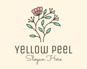 Feminine Flower Plant logo design