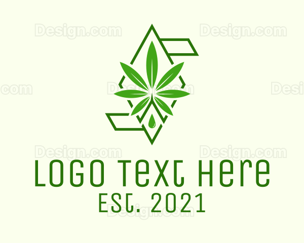 Green Cannabis Diamond Logo