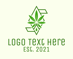 Green Cannabis Diamond logo