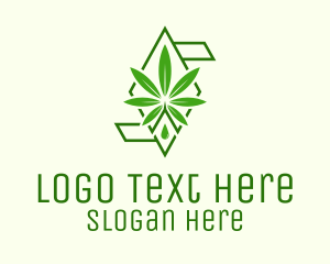 Green Cannabis Diamond Logo