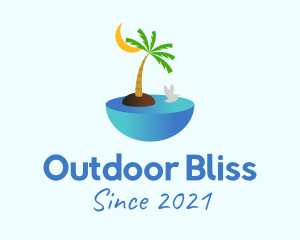 Tropical Ocean Island  logo design