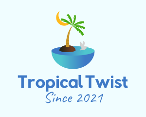 Tropical Ocean Island  logo design