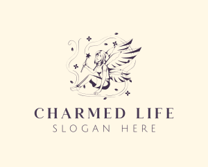 Beautiful Female Fairy logo