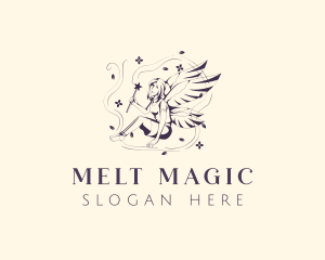 Beautiful Female Fairy logo design