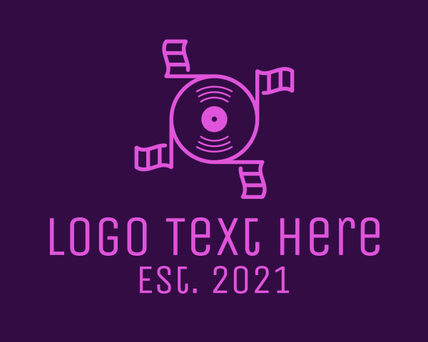 Record Album logo example 4