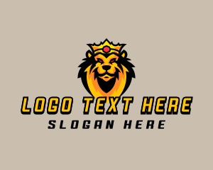 Roar - Gaming Lion Crown logo design