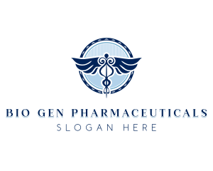 Medical Caduceus Pharmacy logo design