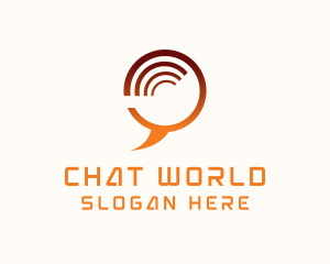 WiFi Signal Chat logo design