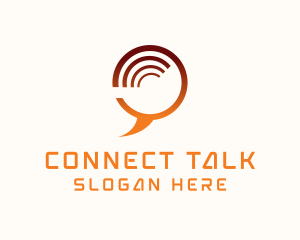 WiFi Signal Chat logo design