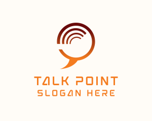 WiFi Signal Chat logo design