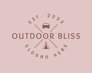 Retro Camping Adventure logo design