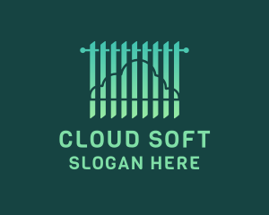 Curtain Blinds Cloud logo design