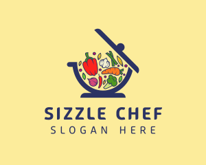 Vegetable Cooking Bowl logo design