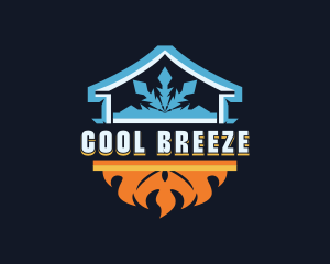 HVAC Ice Fire logo design