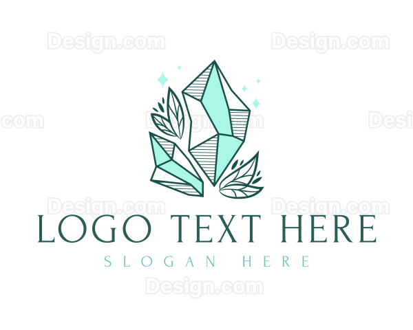 Elegant Crystal Leaf Logo