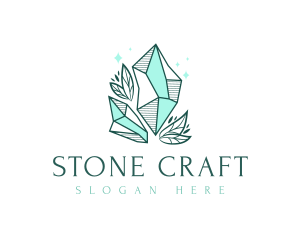 Elegant Crystal Leaf logo design