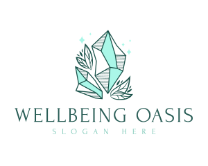 Elegant Crystal Leaf logo