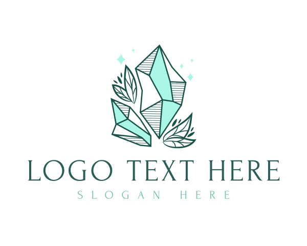 Elegant Crystal Leaf logo