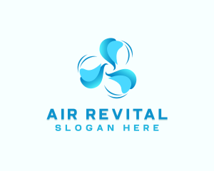 Fan Ventilation HVAC logo design