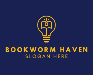 Book Bulb Learning logo design