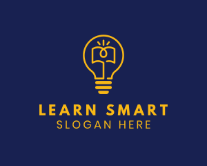 Book Bulb Learning logo design