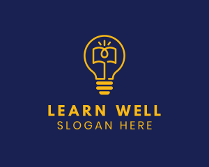 Book Bulb Learning logo design