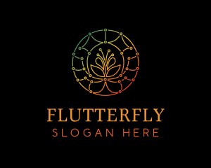 Luxury Butterfly Yoga logo design