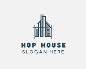 House Architect Contractor logo design