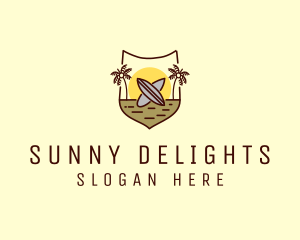 Tropical Summer Surfboard logo