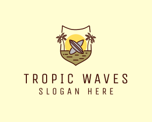 Tropical Summer Surfboard logo