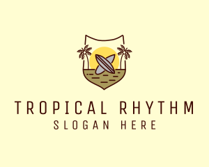 Tropical Summer Surfboard logo