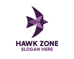 Purple Geometric Hawk logo