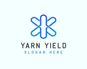 Modern Asterisk Letter Y logo design