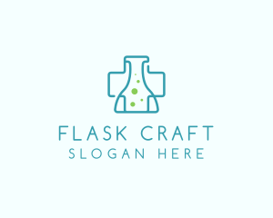 Cross Flask Lab  logo design