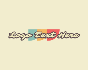 Funky Cursive Retro  Logo