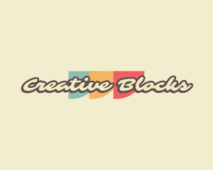 Funky Cursive Retro  logo design