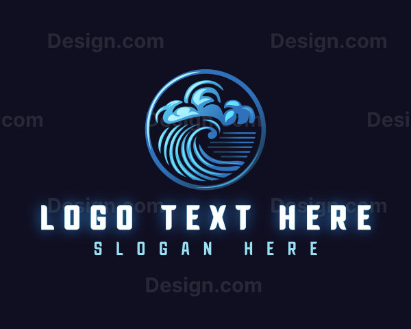 Tsunami Cloud Wave Logo