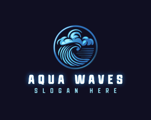 Tsunami Cloud Wave logo design