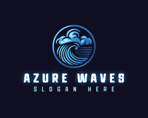 Tsunami Cloud Wave logo design