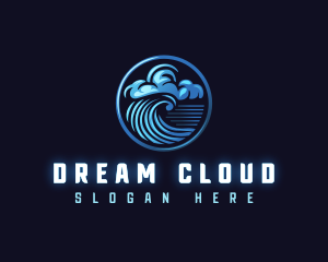 Tsunami Cloud Wave logo design