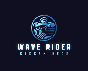 Tsunami Cloud Wave logo design