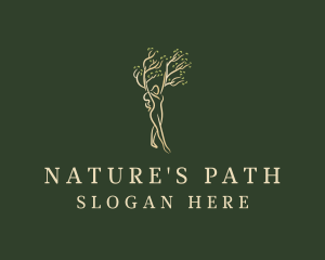 Natural Woman Tree logo design