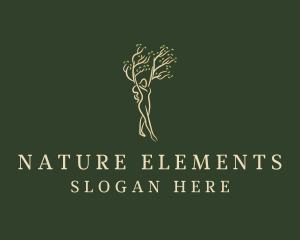 Natural Woman Tree logo design