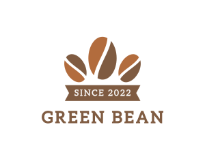 Coffee Bean Crown logo design