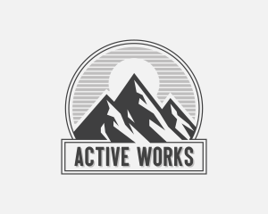 Mountain Peak Hiking logo design